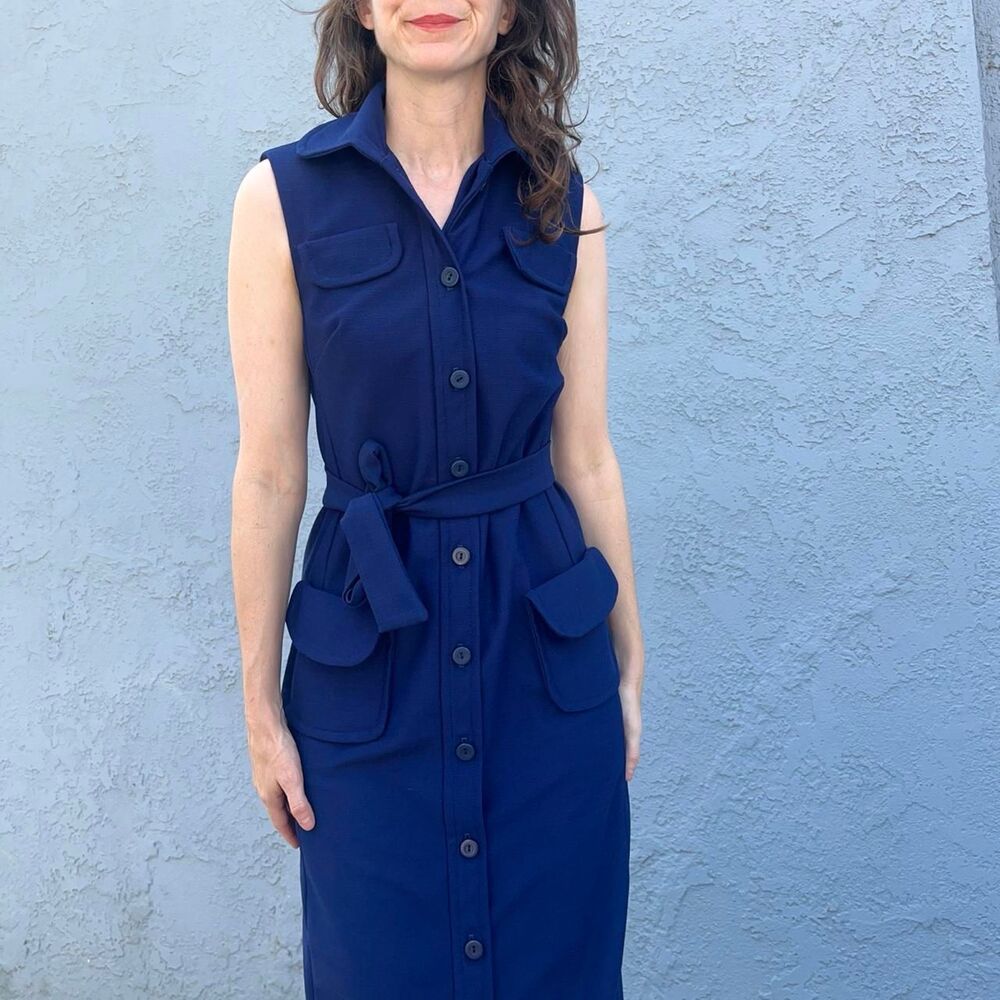70s Mod dress Maxi Size Small